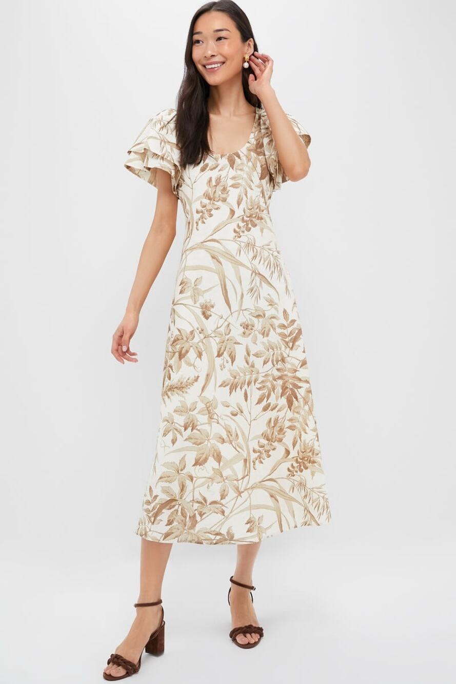 TNUCK X STUDIO MCGEE Dune Breeze Cotton Linen Lily Dress Size XS NWT